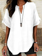 Damesblouse Met Inkeping In De Hals