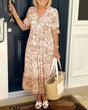 Maxi Jurk met V-Hals en Bloemenprint voor Dames