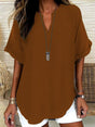 Damesblouse Met Inkeping In De Hals