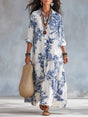 Boho Maxi Jurk met Bloemenprint en Laagjes voor Dames