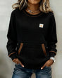 Kleurblok Ronde Hals Sweatshirt voor Dames