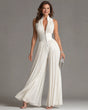Jumpsuit met Wijde Pijp en Plooien voor Dames
