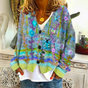 Floral Geborduurde Cardigan voor Dames