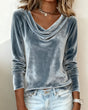 Effen Velours Top voor Dames