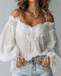 Off-Shoulder Kant Blouse voor Vrouwen