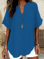 Damesblouse Met Inkeping In De Hals