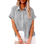Vloeiende Blouse met Korte Mouw voor Dames