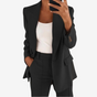 Getailleerde Blazer Set met Wijde Pijp voor Dames