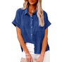 Vloeiende Blouse met Korte Mouw voor Dames