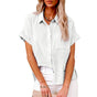 Vloeiende Blouse met Korte Mouw voor Dames