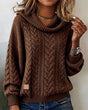 Draaiknit Draped Kraag Trui voor Dames