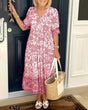 Maxi Jurk met V-Hals en Bloemenprint voor Dames