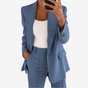 Getailleerde Blazer Set met Wijde Pijp voor Dames
