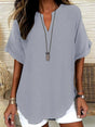 Damesblouse Met Inkeping In De Hals