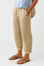 Broek van Linnenmix met Losse Pasvorm voor Dames