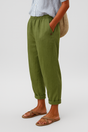 Broek van Linnenmix met Losse Pasvorm voor Dames
