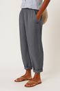 Broek van Linnenmix met Losse Pasvorm voor Dames
