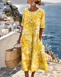 Elegante Midi Jurk met Bloemenprint voor Dames