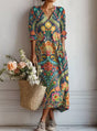 Linnen Midi Jurk met Bloemenprint voor Dames