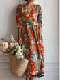 Linnen Midi Jurk met Bloemenprint voor Dames