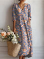 Linnen Midi Jurk met Bloemenprint voor Dames