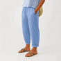 Broek van Linnenmix met Losse Pasvorm voor Dames