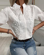 Bloemige Geborduurde Blouse voor Vrouwen