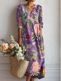 Linnen Midi Jurk met Bloemenprint voor Dames