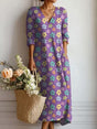Linnen Midi Jurk met Bloemenprint voor Dames