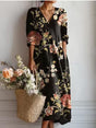 Linnen Midi Jurk met Bloemenprint voor Dames