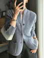 Klassieke Geknoopte Kasjmier Cardigan voor Dames