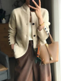 Klassieke Geknoopte Kasjmier Cardigan voor Dames