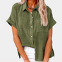 Vloeiende Blouse met Korte Mouw voor Dames