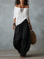 Off-Shoulder Set met Wijde Pijp voor Dames