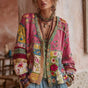 Vest met Bloemen-Patchwork voor Dames