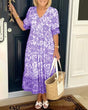 Maxi Jurk met V-Hals en Bloemenprint voor Dames
