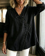 Lapel Lange Mouwen Blouse voor Vrouwen