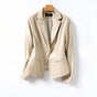 Gestructureerde Leren Blazer voor Dames