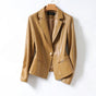 Gestructureerde Leren Blazer voor Dames