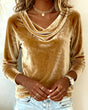 Effen Velours Top voor Dames