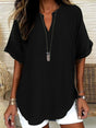 Damesblouse Met Inkeping In De Hals