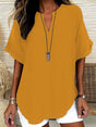 Damesblouse Met Inkeping In De Hals