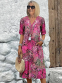 Midi Jurk met Abstracte Print voor Dames