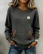 Kleurblok Ronde Hals Sweatshirt voor Dames