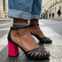 Sandalen met Open Neus en Blokhak voor Dames