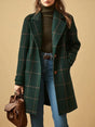 Geruite Button Coat voor Vrouwen