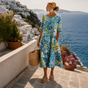 Elegante Midi Jurk met Bloemenprint voor Dames