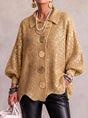 Oversized Kraag Cardigan voor Vrouwen