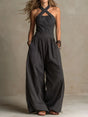 Halterneck Jumpsuit met Wijde Pijp voor Dames