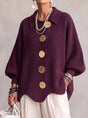 Oversized Kraag Cardigan voor Vrouwen